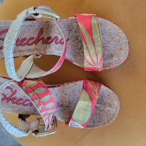 Skechers Red and Gold Sandals
